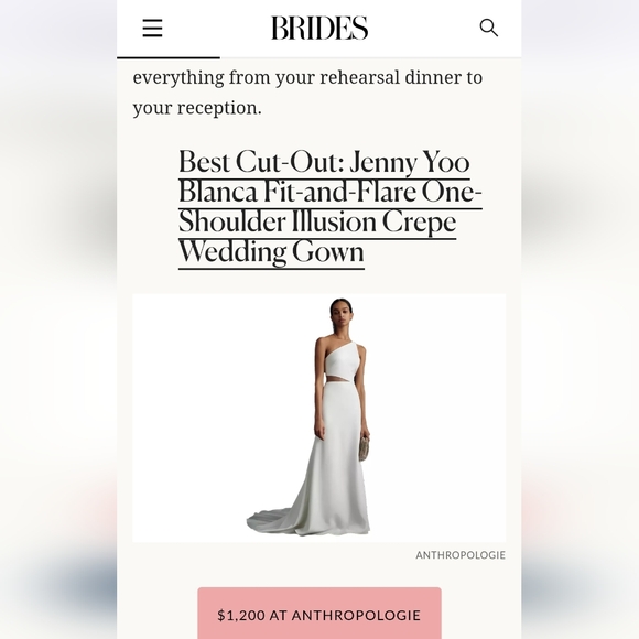 Jenny Yoo Elegant One-Shoulder White Gown - Picture 5 of 5